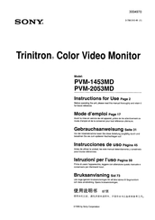 Sony Trinitron PVM-1453MD Mode D'emploi