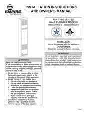Empire Heating Systems FAW55SPPXNAT-1 Instructions D'installation Et Manuel Du Propriétaire