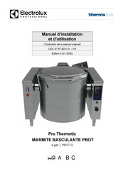 Electrolux Professional Pro Thermetic thermaline PBOT40G Manuel D'installation Et D'utilisation