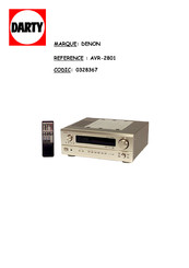 Denon AVR-2801/981 Mode D'emploi