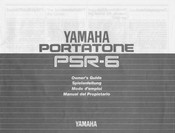 Yamaha PORTATONE PSR-6 Mode D'emploi