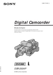 Sony DVCAM DSR-200AP Mode D'emploi