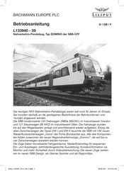 BACHMANN EUROPE Plc LILIPUT L133959 Instructions De Service