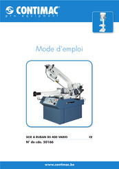 Contimac BS 400 VARIO Mode D'emploi