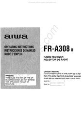Aiwa FR-A308 Mode D'emploi