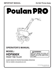 Poulan HDF800X Manuel De L'opérateur