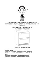 Forno FDRBI1876-30S Manuel D'instructions