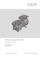 GEA HGX7/2110-4 R134a Instructions De Montage