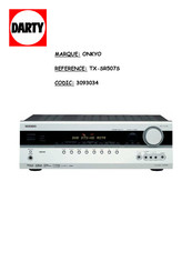 Onkyo TX-SR507S Manuel D'instructions