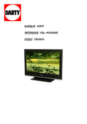 Sony 2526026 Mode D'emploi