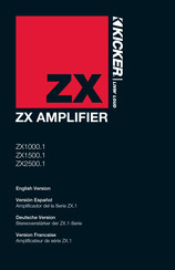 Kicker ZX1000.1 Manuel D'utilisation