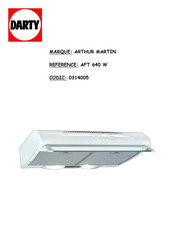 Electrolux ARTHUR MARTIN AFT 640 Notice D'utilisation