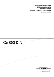 Xylem WTW Cu 800 DIN Mode D'emploi