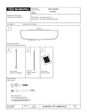 Subaru H501SAN000 Instructions D'installation