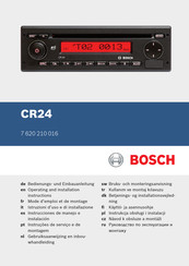 Bosch CR24 Mode D'emploi Et De Montage