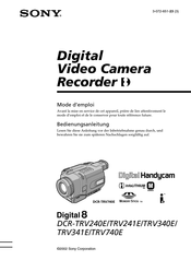 Sony Digital 8 DCR-TRV241E Mode D'emploi