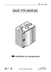 SystemAir SAVE VTR 300/B M0 Installation Et Maintenance