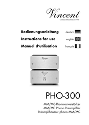 VINCENT PHO-300 Manuel D'utilisation