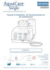 Medivance AquaCare Single AS/90000 Manuel D'installation, De Fonctionnement Et De Maintenance