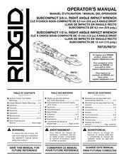 RIDGID R8720 Manuel D'utilisation