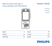 Philips POCKET MEMO PSE8200 Mode D'emploi