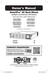 Tripp-Lite SmartPro SMART2000RMXL2U Manuel Du Propriétaire