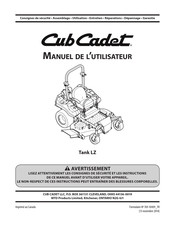 Cub Cadet Tank LZ 60 KW Manuel De L'utilisateur