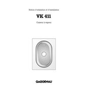 Gaggenau VK 411 Notice D'utilisation Et D'installation