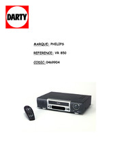 Philips VR850/39 Mode D'emploi