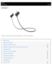 Sony MDR-XB50BS Guide D'aide