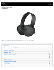 Sony MDR-XB950N1 Guide D'aide