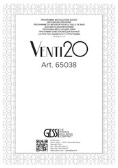 Gessi Venti20 65038 Instructions De Montage