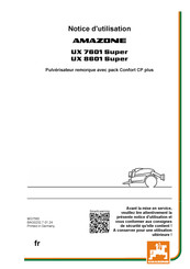 Amazone UX 8601 Super Notice D'utilisation