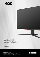 AOC 24G2ZE Manuel D'utilisation