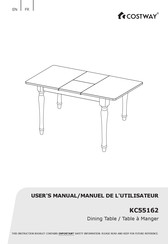 Costway KC55162 Manuel De L'utilisateur