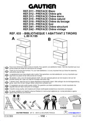 Gautier PREFACE D11 633 Instructions De Montage