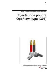 Gema OptiFlow IG06 Mode D'emploi Et Liste Des Pièces Détachées