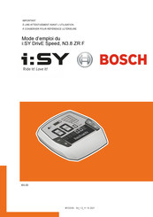 Bosch i:SY DrivE Speed Mode D'emploi