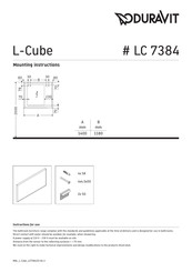 DURAVIT L-Cube LC 7384 Instructions De Montage