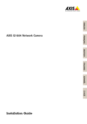 Axis Q1604 Guide D'installation