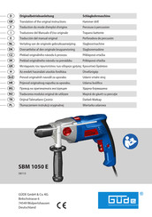 Güde SBM 1050 E Traduction Du Mode D'emploi D'origine