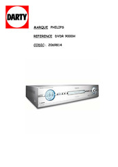 Philips DVDR9000H Manuel D'utilisation