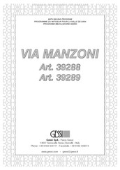 Gessi VIA MANZONI 39289 Manuel D'installation