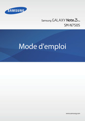 Samsung SM-N7505 Mode D'emploi