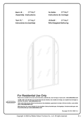 Walker Edison DTTA6JTBL Instructions De Montage