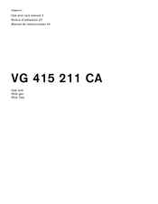 Gaggenau VG 415 211 CA Notice D'utilisation