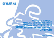 Yamaha Blaster 2003 Manuel Du Propriétaire