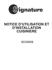 Signature SCG560S Notice D'utilisation Et D'installation