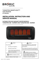 Bromic Heating Tungsten 300 smart-heat Manuel D'installation