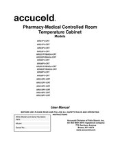 Accucold ARS62PVBIADA-CRT Mode D'emploi